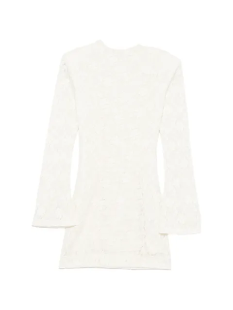 ROTATE BIRGER CHRISTENSEN floral-lace long-sleeve mini dress Neutrals 116308857