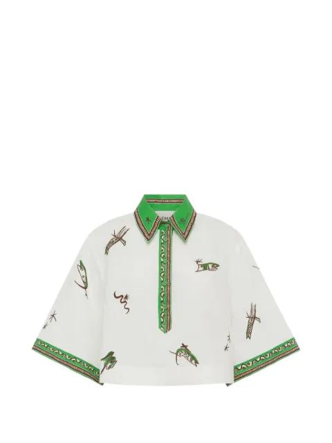 ALEMAIS Wanda embroidered shirt Neutrals 7402T