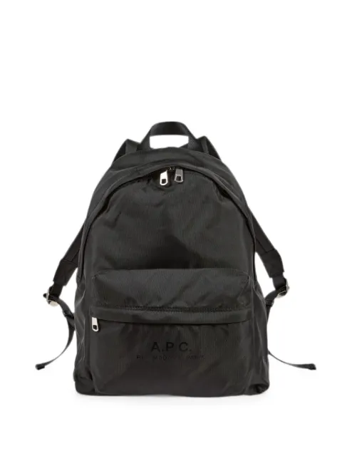 A.P.C. logo-print zip-around backpack Black PAAGXH62630