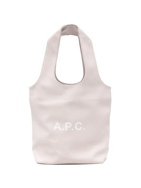 A.P.C. logo-print tote bag Neutrals PUAATM61861HAF