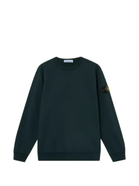 Stone Island 6100049 brushed organic-cotton fleece sweatshirt Green L2S156100049S0A20