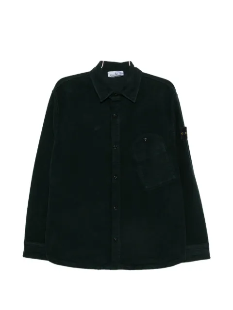 Stone Island Compass-patch corduroy shirt Green L2S151200030S0228