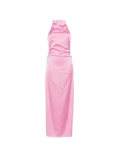 ROTATE BIRGER CHRISTENSEN ruched halterneck maxi dress Pink 1162082215