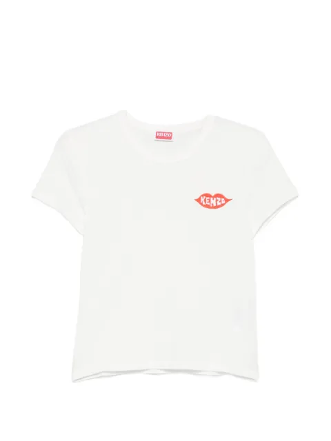 Kenzo lips-embroidery T-shirt White FG62TS2664SG