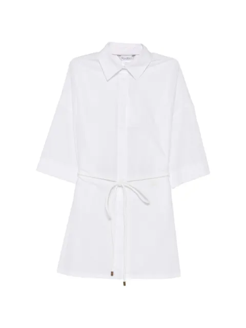 Max Mara rope-belt short-sleeve shirt White 2621196051600