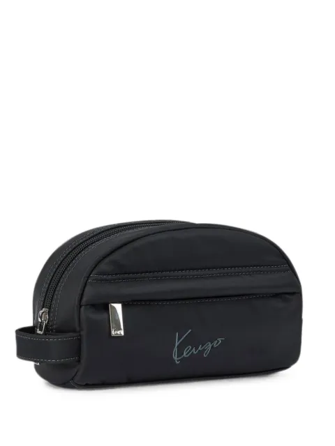 Kenzo logo-embroidered wash bag Black FG68PM409F02