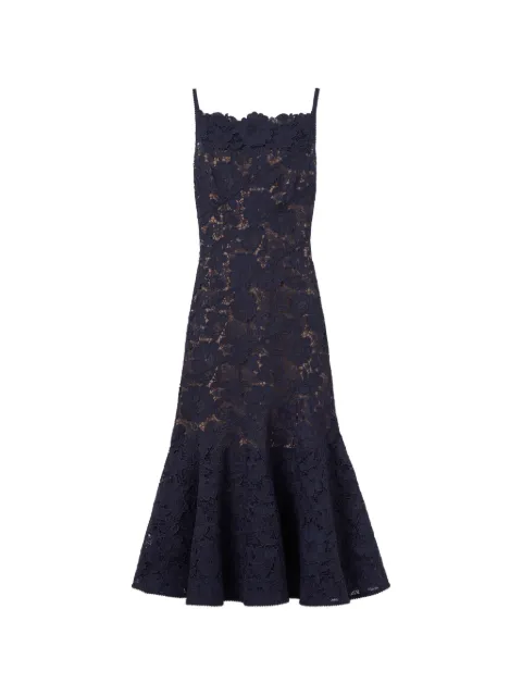 Self-Portrait navy spiral lace midi dress Blue AW26043MN