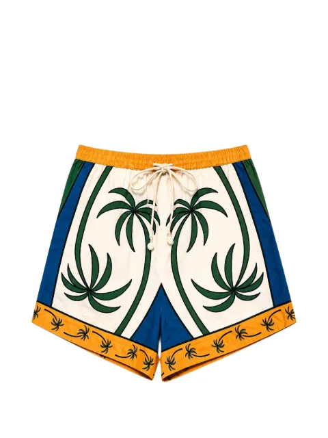 FARM Rio multicolor tropical graphic drawstring pockets shorts Neutrals 356472