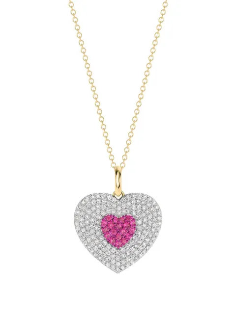 PHILLIPS HOUSE Infinity Heartbeat pink sapphire and diamond necklace Gold N1795PSDY