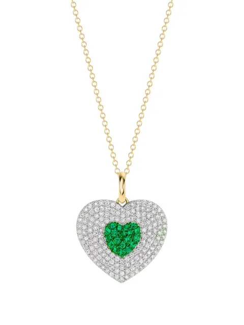 PHILLIPS HOUSE Infinity Heartbeat emerald and diamond necklace Gold N1795EMDY