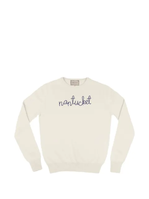 Lingua Franca Nantucket crew-neck sweater Neutrals 002CMNANTKT