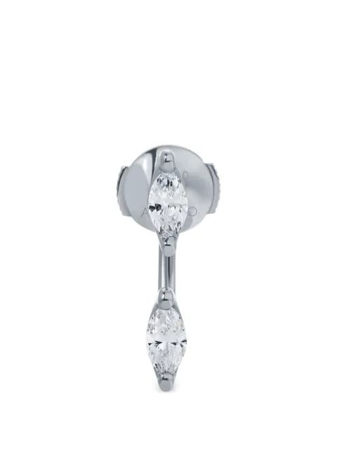 Anita Ko Orbit marquise diamond earrings Silver AK2MEJWG