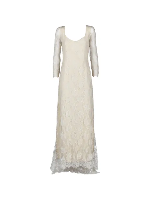 Vintage floral lace dress Neutrals MZ1910054