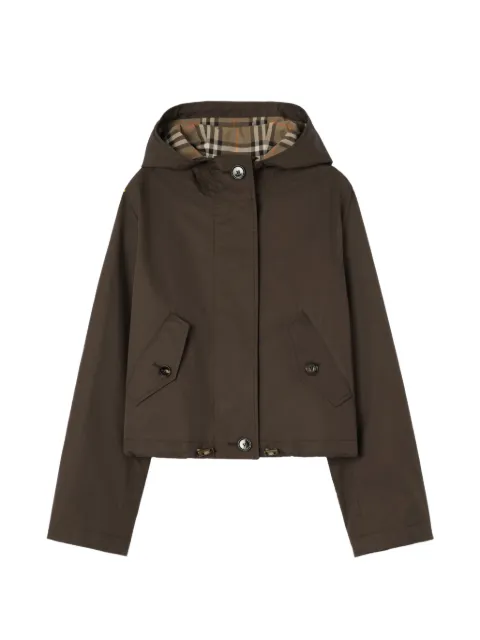 Burberry cropped Tropical gabardine parka Brown 8130389