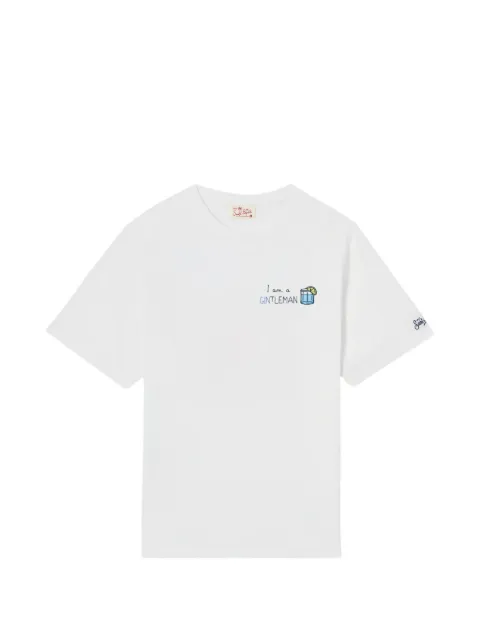 MC2 Saint Barth Portofino logo-embroidered T-shirt White POT000101992L