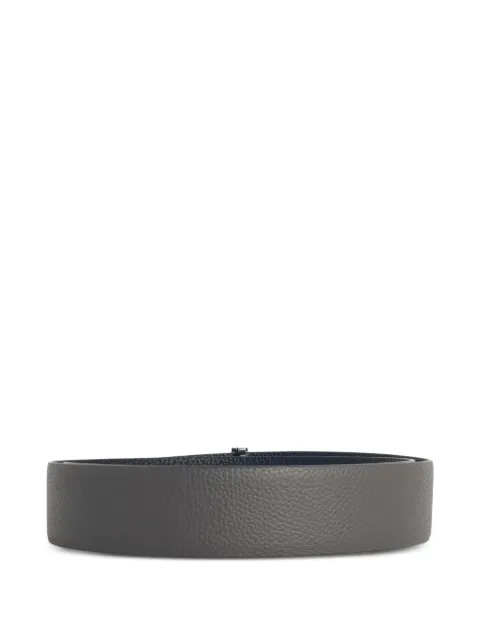 TOM FORD T Icon grained-leather belt Grey TB178LCL236S