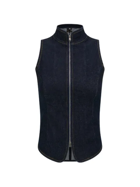 AMIRI zip-up sleeveless waistcoat Blue AW326TP001