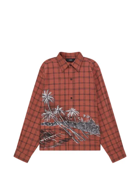 AMIRI Palms flannel shirt Brown AMTOSH1197