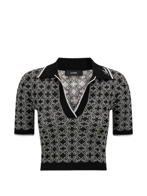 AMIRI MA Quad polo sweater Black AWTOKN1062