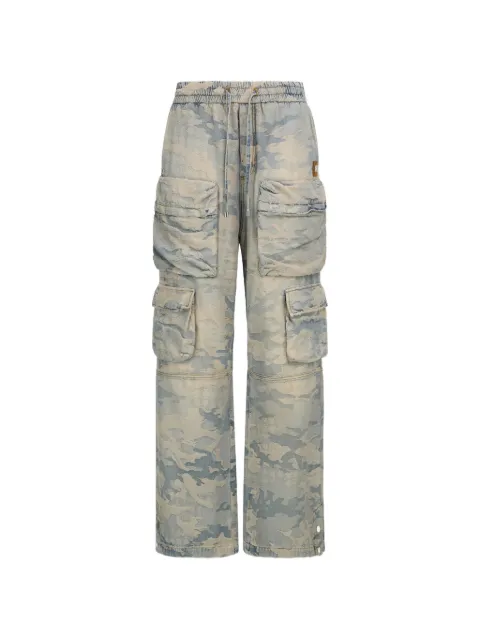 AMIRI camo-jacquard baggy cargo jeans Blue AMBMJE1116