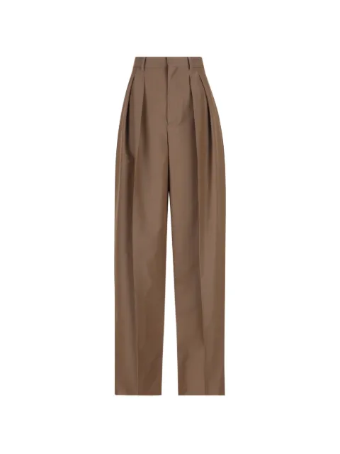 Saint Laurent pleated trousers Brown 854457Y1N02