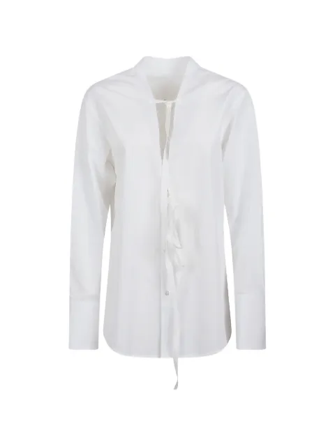 Maison Margiela lace-up frayed-edge shirt White S29DT0016WS430