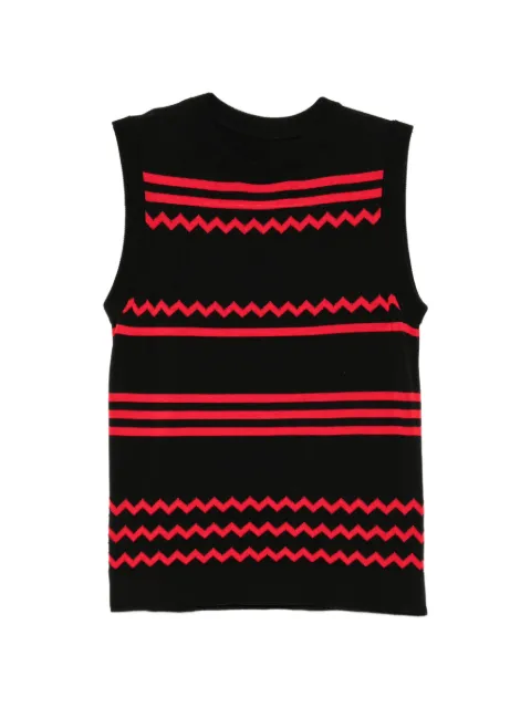 Cynthia Rowley zigzag knitted tank Black 26S1TP03KN