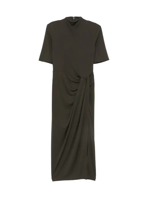 ROTATE BIRGER CHRISTENSEN short-sleeve high-neck midi dress Green 116179265
