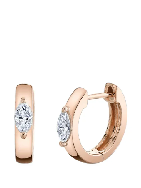 Anita Ko diamond huggie earrings Pink AKPH50MQ
