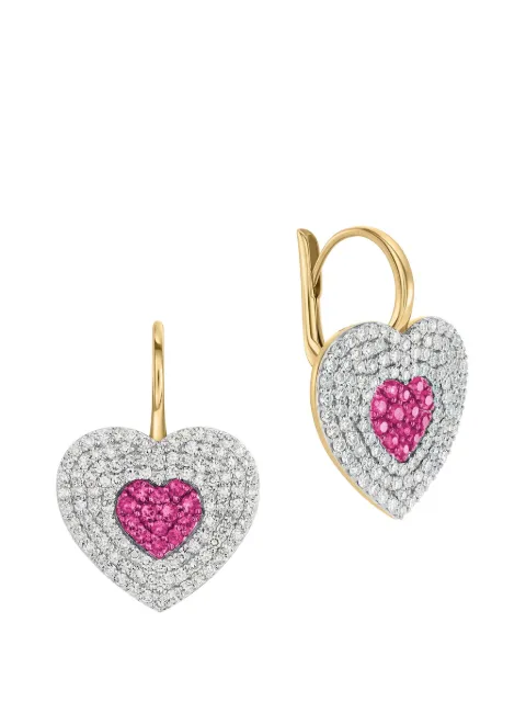PHILLIPS HOUSE Infinity Heartbeat diamond and pink sapphire earrings Gold E1829PSDY