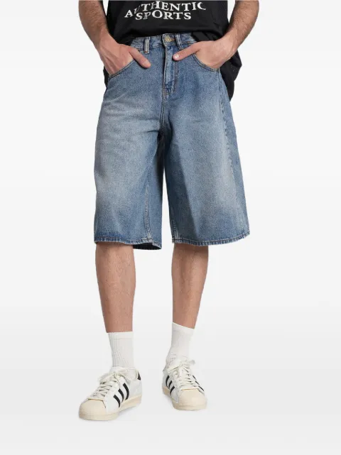 adidas logo-embroidered denim shorts Blue KE0133