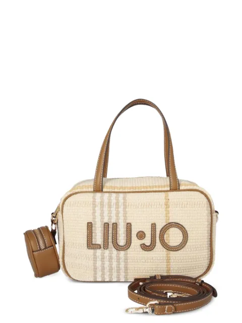 LIU JO logo-patch bowling bag Neutrals AA6113T387A