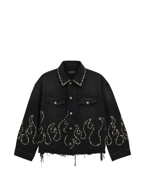 AMIRI stud-embellished denim jacket Black AMOUJA1154