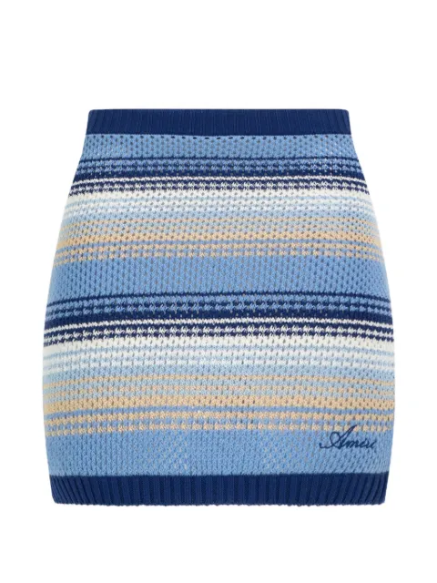 AMIRI striped mini skirt Blue AWBMSK1034