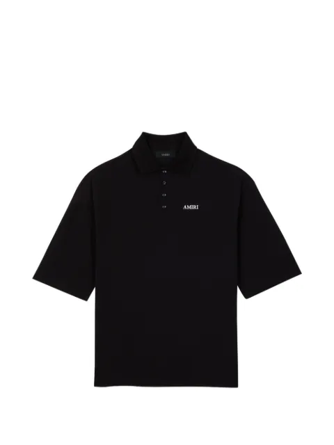 AMIRI logo-detail polo shirt Black AM326JR018