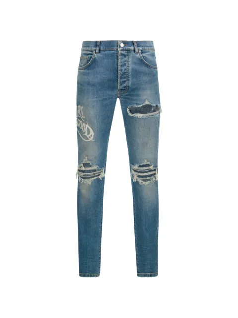 AMIRI Hollywood MX1 distressed denim jeans Blue AMBMJE1146