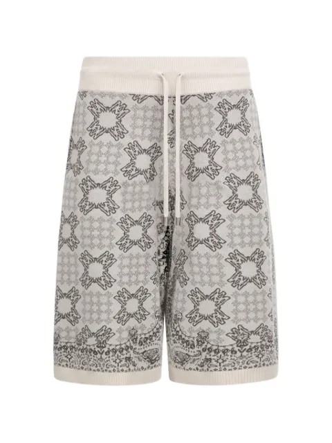 AMIRI Ma Quad check mesh knit shorts Grey AMBMSO1127