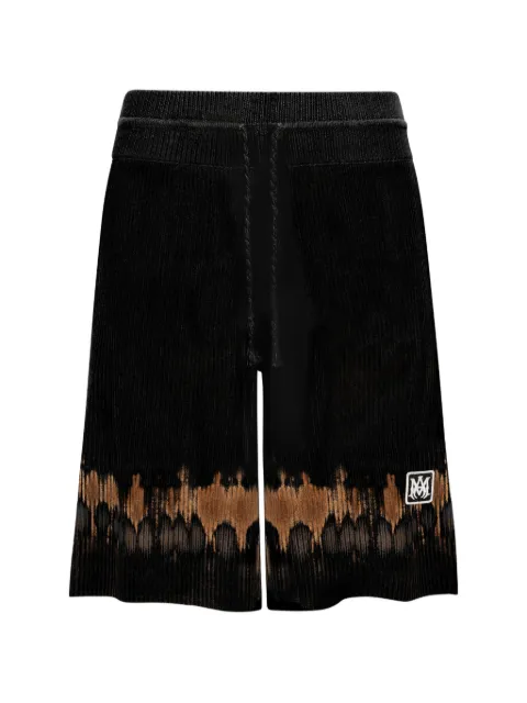 AMIRI MA-patch tie-dye knit shorts Black AMBMSO1099