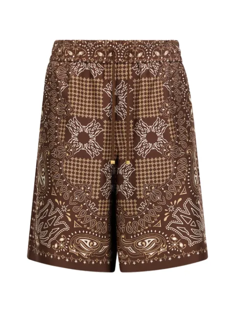AMIRI MA check shorts Brown AMBMSO1124