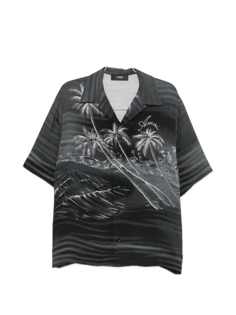 AMIRI palm tree-print shirt Black AMTOSH1166