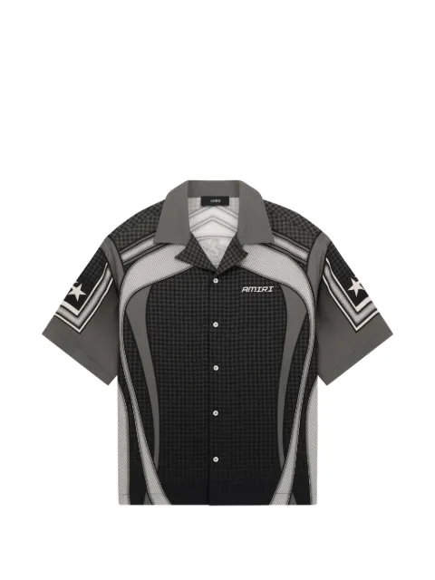 AMIRI sport panel os camp shirt Black AMTOSH1168