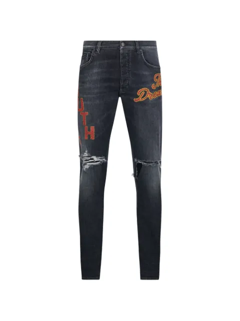 AMIRI South Cali distressed skinny jeans Grey AMBMJE1127