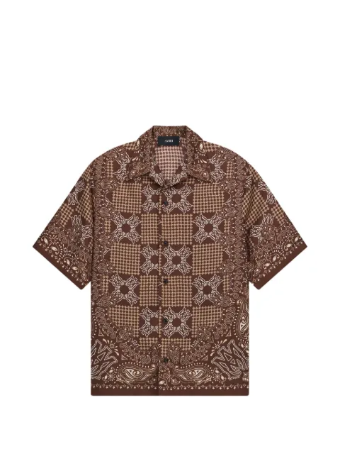 AMIRI MA Check camp shirt Brown AMTOSH1203