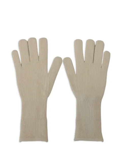 Dolce & Gabbana ribbed-knit cashmere gloves Neutrals LB3068