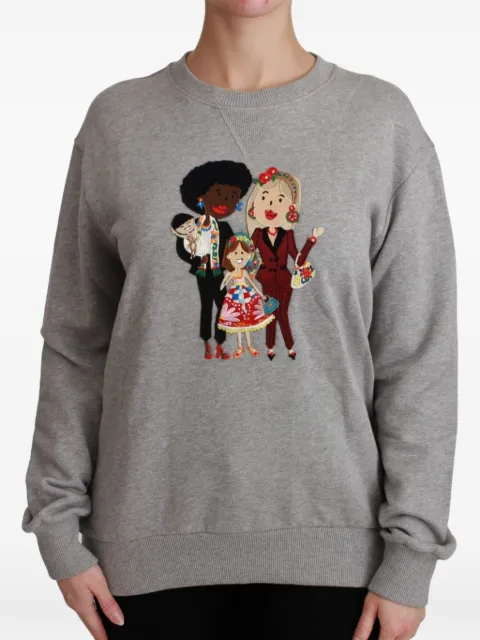 Dolce & Gabbana DG Family embroidered sweatshirt Grey TSH4558