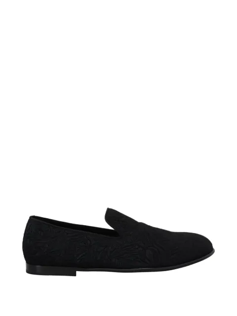 Dolce & Gabbana floral-jacquard brocade loafers Black MV4814