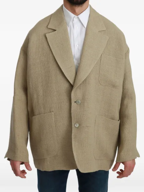 Dolce & Gabbana linen notch-lapel blazer Neutrals KOS1775