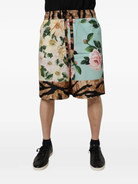 Dolce & Gabbana floral animal-print shorts Neutrals GVCVHTGEZP2