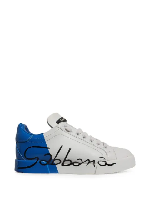 Dolce & Gabbana Portofino logo-print sneakers White CK1600AI053