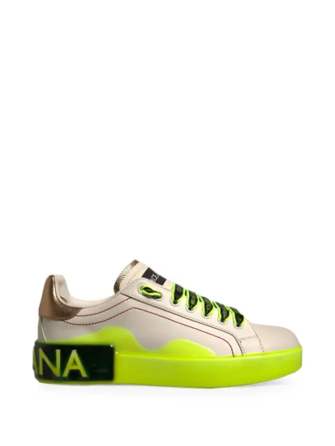 Dolce & Gabbana Portofino leather sneakers Neutrals CK1587